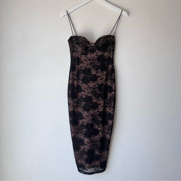 Nookie Black Lace Midi Dress - Picture 2 of 7